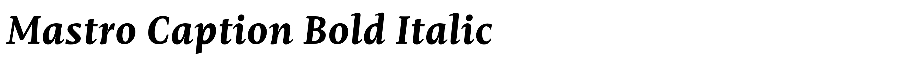 Mastro Caption Bold Italic